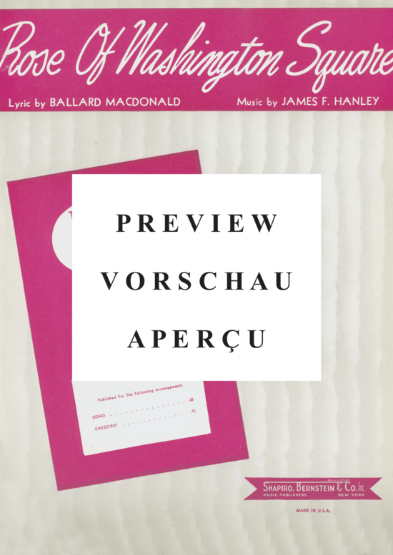 Produktgalerie: Seite 2 von 8 Rose Of Washington Square , Soundtrack, Klavier und Gesang