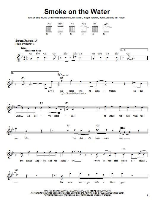 Product gallery: Page 1 of 1 Smoke On The Water, Deep Purple