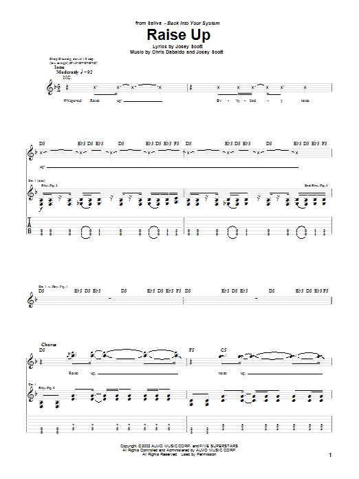 Produktgalerie: Seite 1 von 1 Raise Up, Saliva, Gitarre