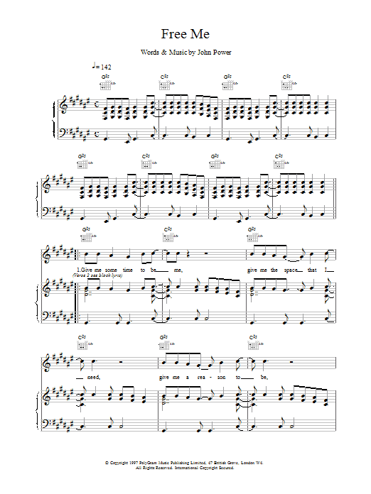 Produktgalerie: Seite 1 von 1 Free Me, Cast, Gesang, Gitarre, Klavier