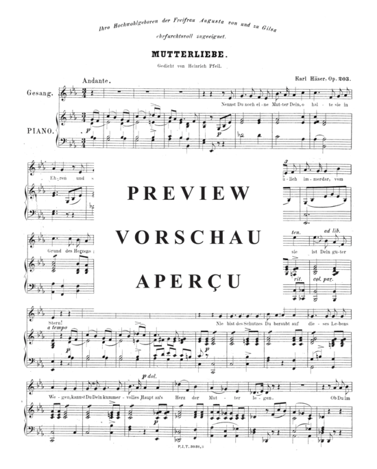 Product gallery: Page 2 of 3 Mutterliebe , , Piano and Voice