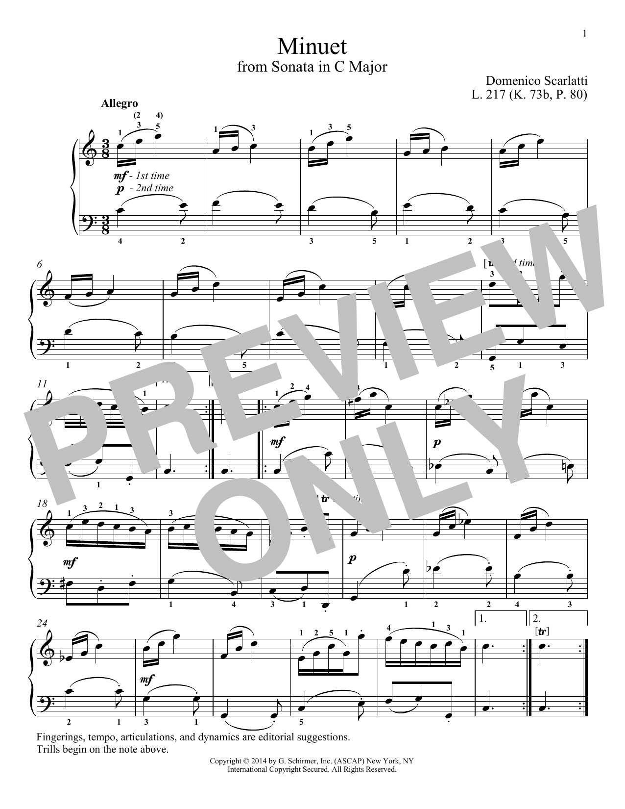 Produktbild zu: Minuet In A Minor, L. 217