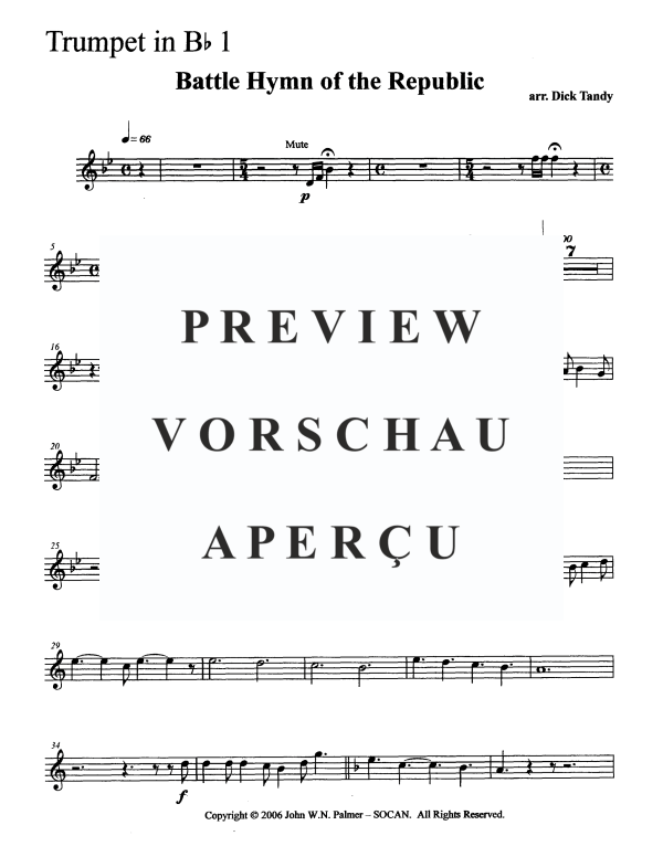 Produktgalerie: Seite 9 von 11 Battle Hymn of the Republic, , Blechbläserquintett