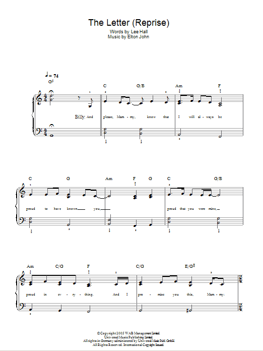 Produktbild zu: The Letter - Reprise