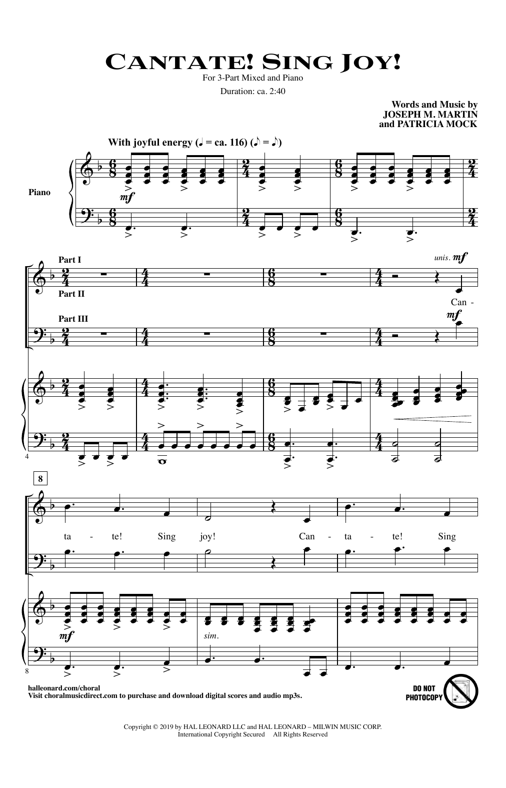 Product picture to: Cantate! Sing Joy!