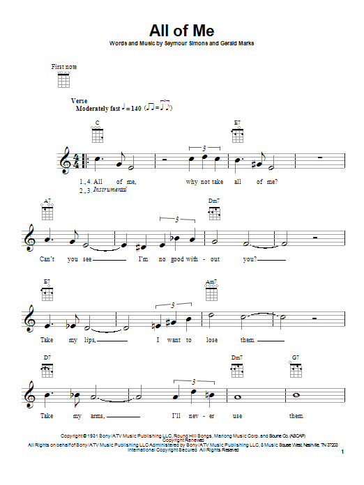 Product gallery: Page 1 of 1 All Of Me, Gerald Marks