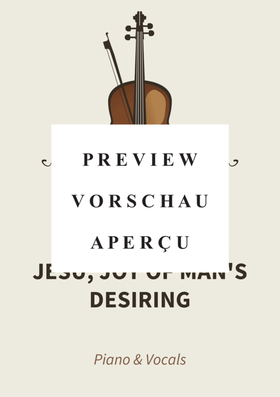 Produktgalerie: Seite 2 von 8 Jesu, Joy of Man´s Desiring, , (Gesang + Klavier)