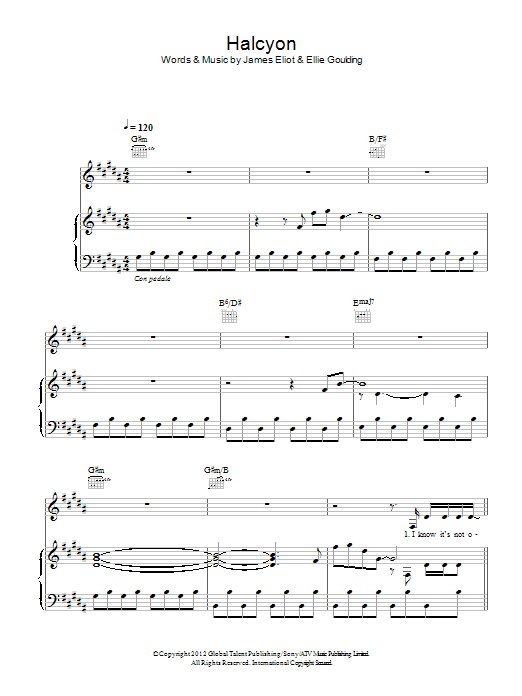 Produktgalerie: Seite 1 von 1 Halcyon, Ellie Goulding, Gesang, Gitarre, Klavier
