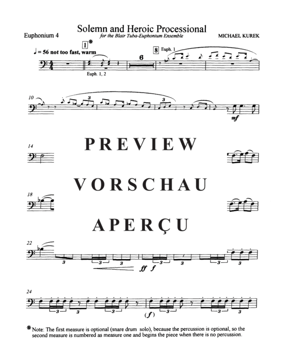 Produktgalerie: Seite 20 von 21 Solemn and Heroic Processional , , (Tuba Ensemble EEEETTTT + opt. Percussion)
