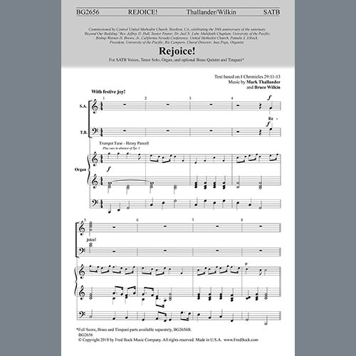 cover: Rejoice, Mark Thallander & Bruce Wilkin, Chor