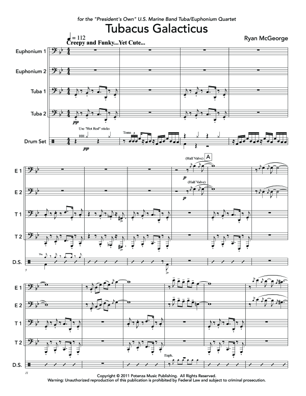 Product gallery: Page 1 of 11 Tubacus Galacticus, , (Tuba Quartet EETT Drum Set)