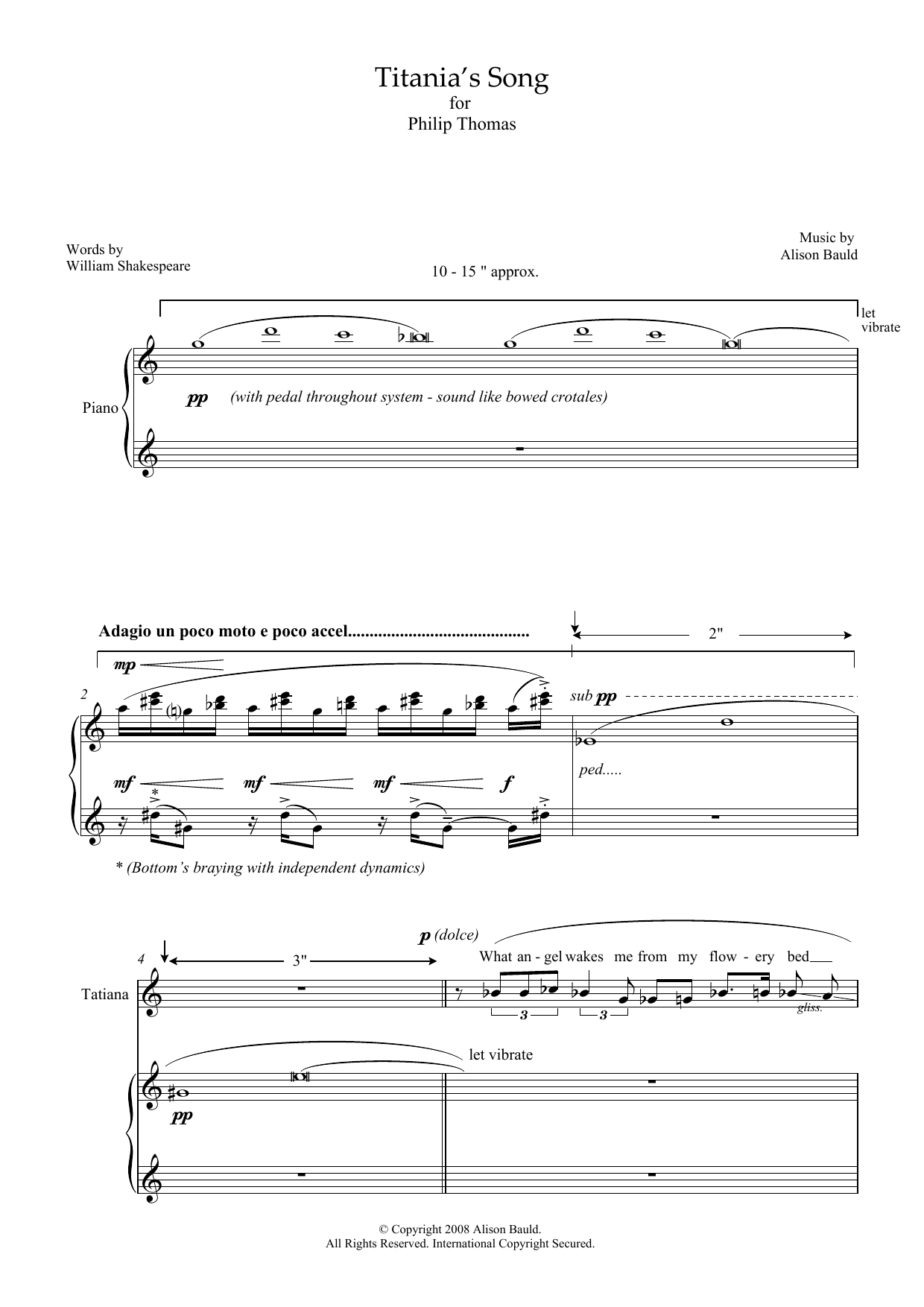 Product picture to: Titania's Song (for soprano and piano)