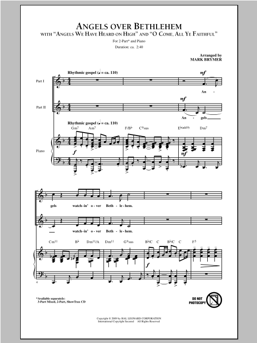 Product gallery: Page 1 of 1 Angels Over Bethlehem, Mark Brymer