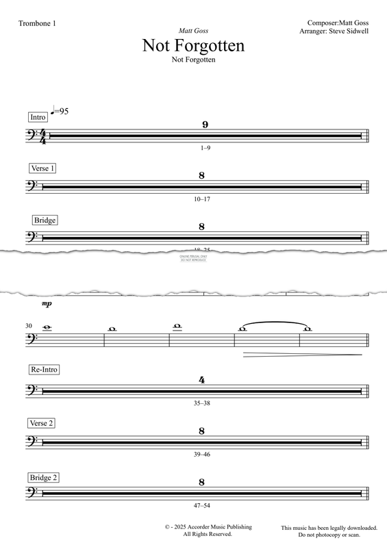 Produktgalerie: Seite 1 von 1 Not Forgotten, Matt Goss, Posaune