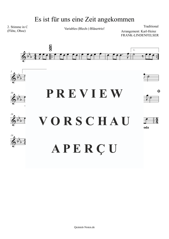 Product gallery: Page 5 of 11 Es ist für uns eine Zeit angekommen, , Brass Trio