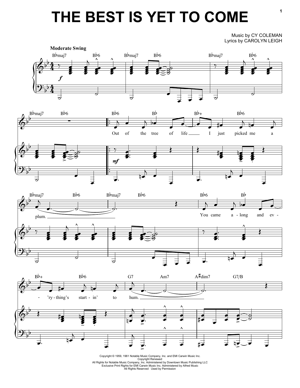 Product picture to: The Best Is Yet To Come [Jazz version] (arr. Brent Edstrom)