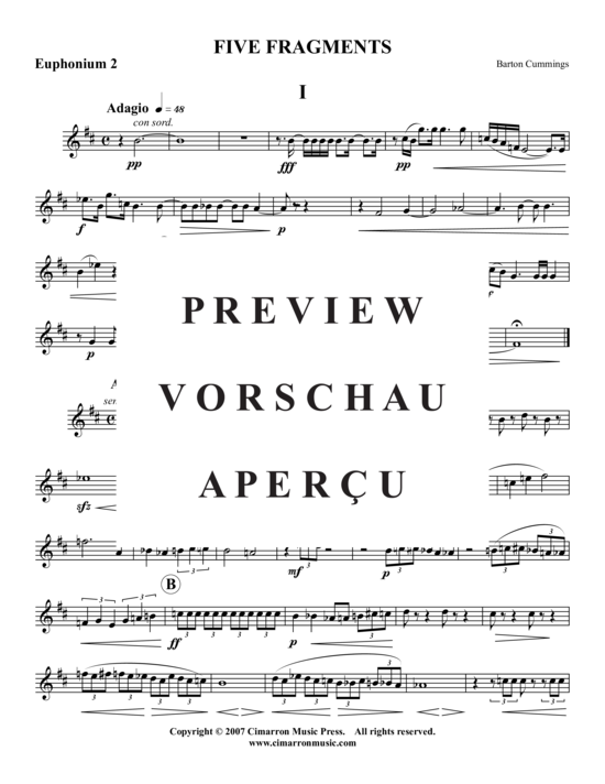 Product gallery: Page 21 of 21 Fünf Fragmente , , (Tuba Quartet: 2x Baritone, 2xTuba)