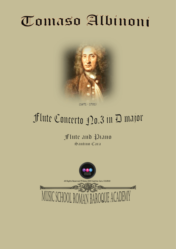 Product picture to: Flute Concerto No.3 in D-Dur Op.5Tomaso Albinoni