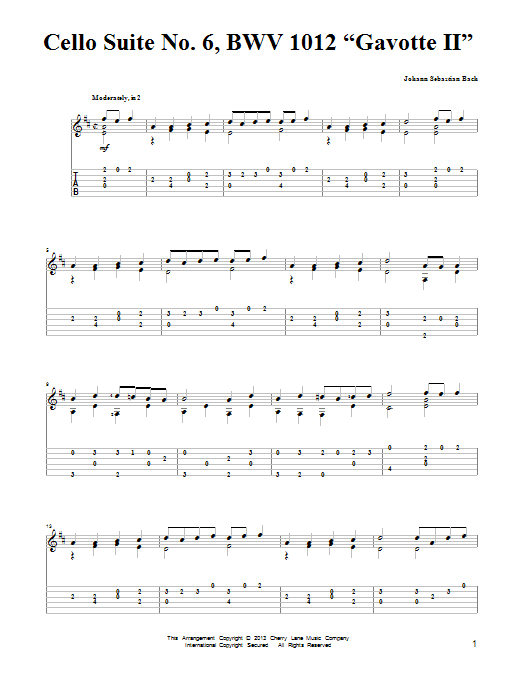 Produktbild zu: Cello Suite No. 6, BWV 1012 "Gavotte II"