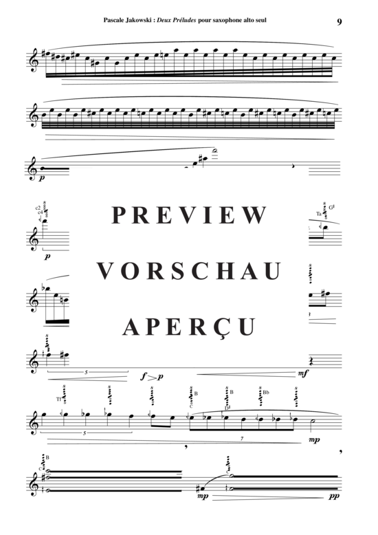 Product gallery: Page 10 of 11 Deux Préludes , , (Alto saxophone in E flat solo)