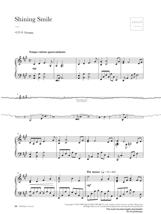 Produktgalerie: Seite 1 von 1 Shining Smile, Yiruma, Klavier