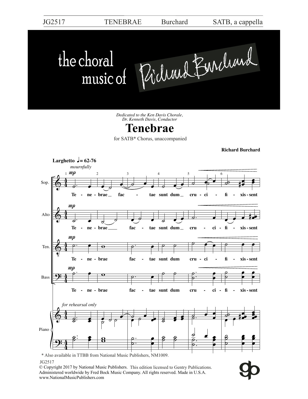Produktgalerie: Seite 1 von 1 Tenebrae, Richard Burchard, Chor