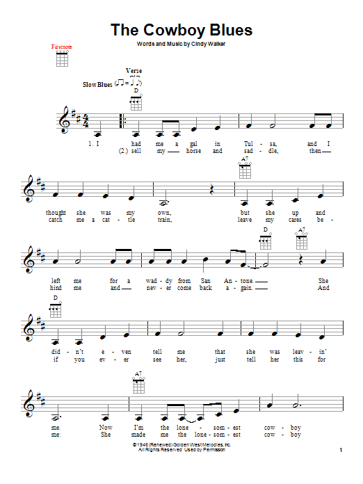 Product gallery: Page 1 of 1 The Cowboy Blues, Cindy Walker