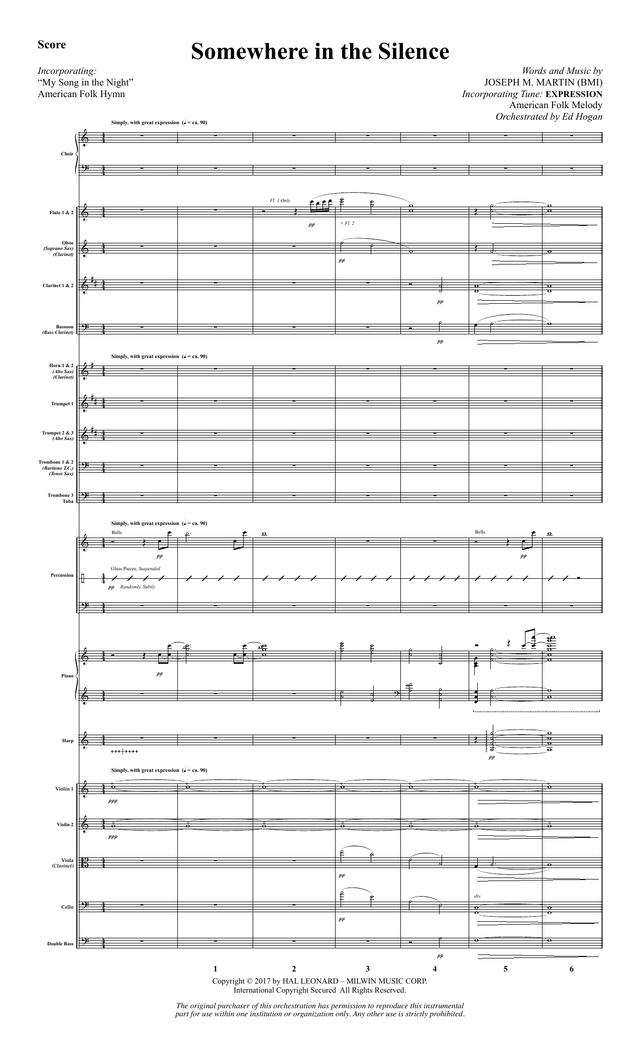 Produktbild zu: Somewhere in the Silence - Full Score