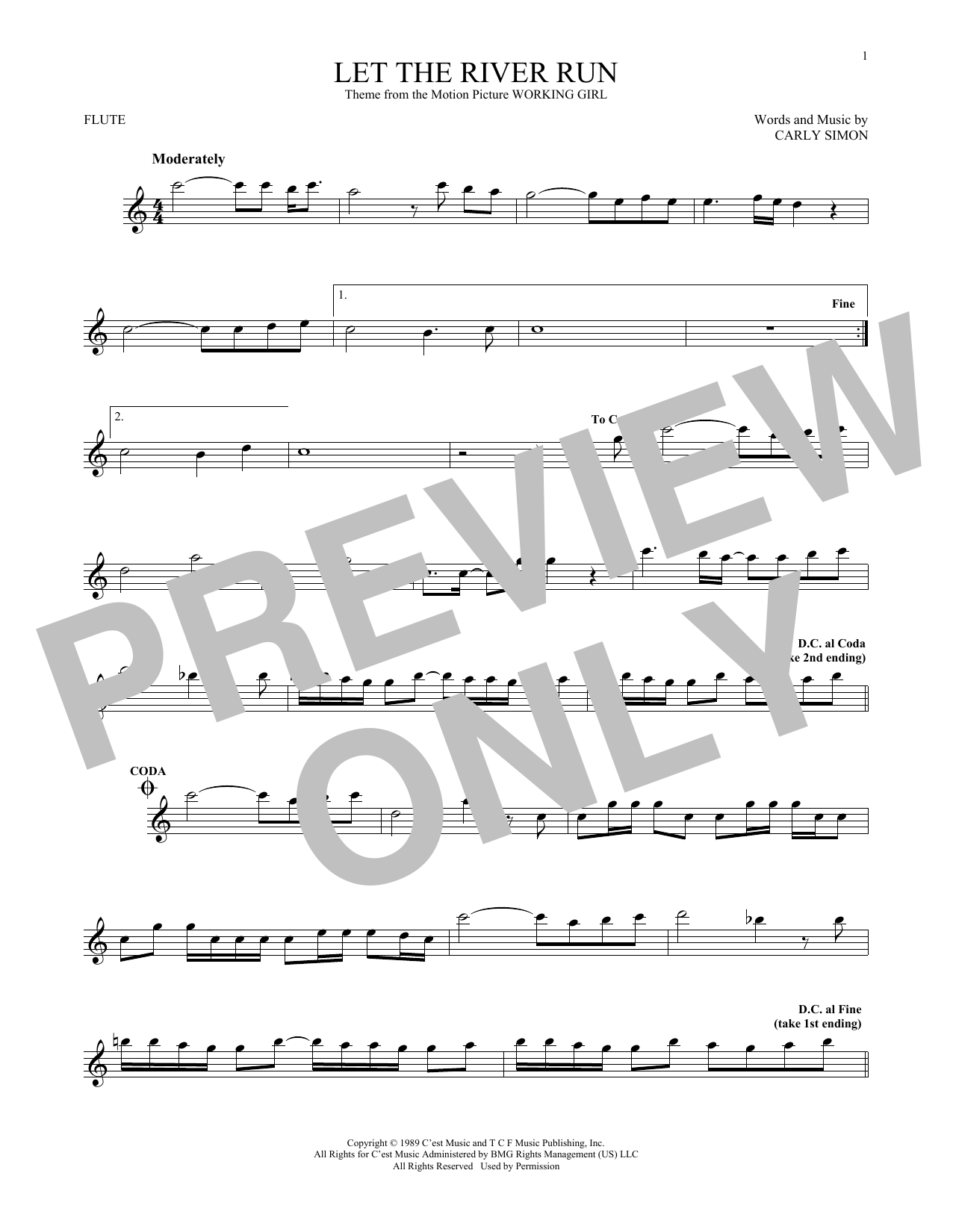 Product gallery: Page 1 of 1 Let The River Run, Carly Simon