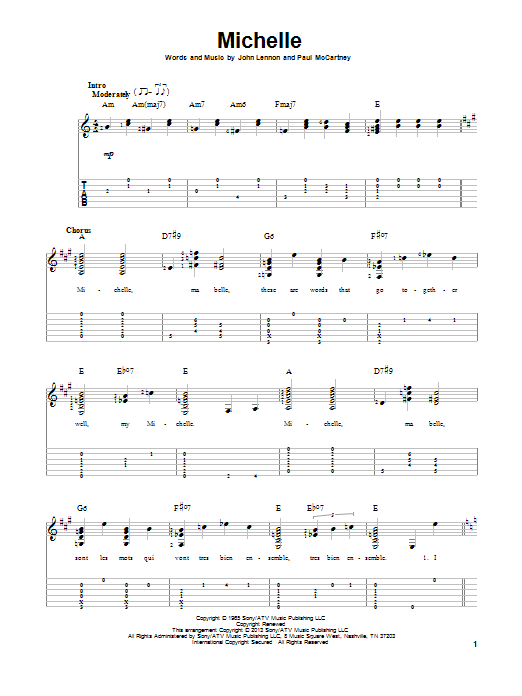 Produktgalerie: Seite 1 von 1 Michelle, The Beatles, Gitarre