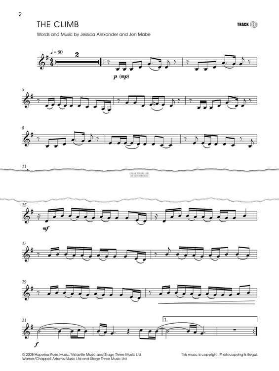 Produktgalerie: Seite 1 von 1 The Climb, Miley Cyrus, Trompete