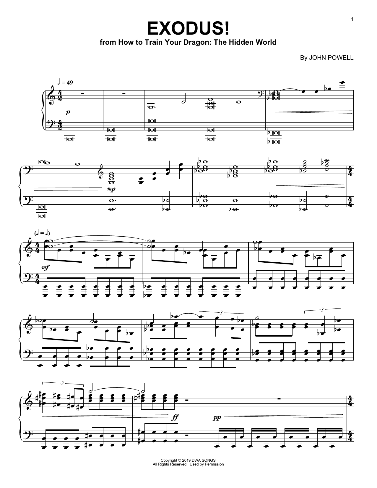 Produktbild zu: Exodus! (from How to Train Your Dragon: The Hidden World)