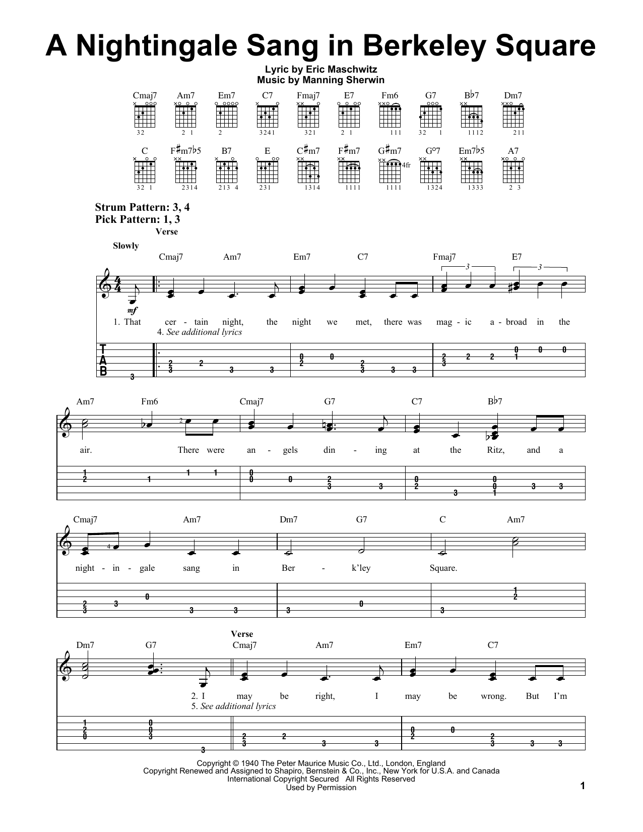 Product picture to: A Nightingale Sang In Berkeley Square