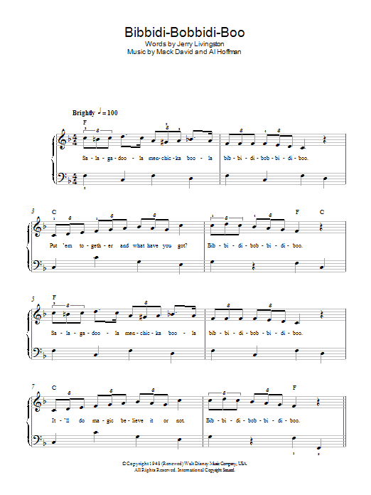 Product picture to: Bibbidi-Bobbidi-Boo (The Magic Song) (from Cinderella)