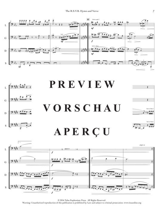 Product gallery: Page 9 of 21 The R.S.V.B Hymn and Verve , , (Tuba Quartett EETT)