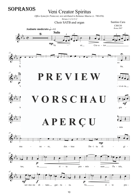 Produktgalerie: Seite 11 von 11 Veni Creator Spiritus - Song of Pentecost, , Gemischter Chor und Orgel