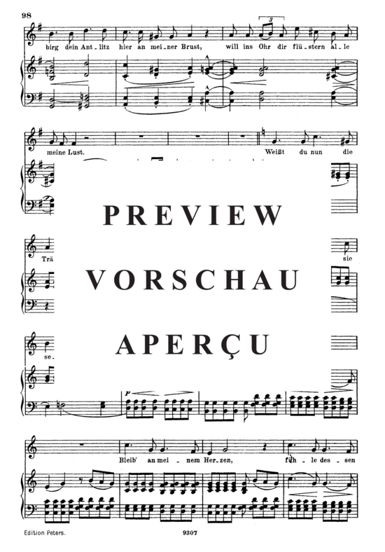 Product gallery: Page 3 of 4 Süsser Freund, du blickest, Op.42 No.6, , High Voice and Piano