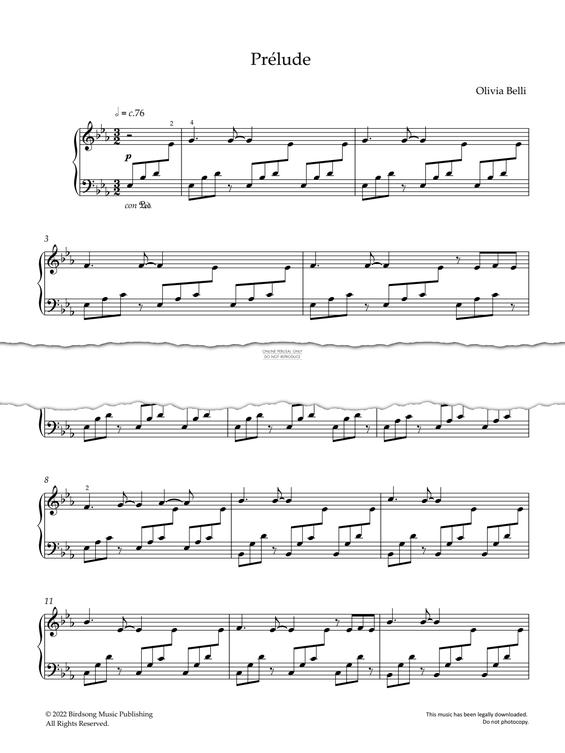 Produktgalerie: Seite 1 von 1 Prelude, Olivia Belli, Klavier