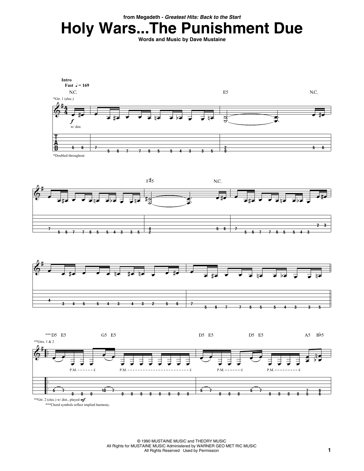 Produktgalerie: Seite 1 von 1 Holy Wars...The Punishment Due, Megadeth, Gitarre