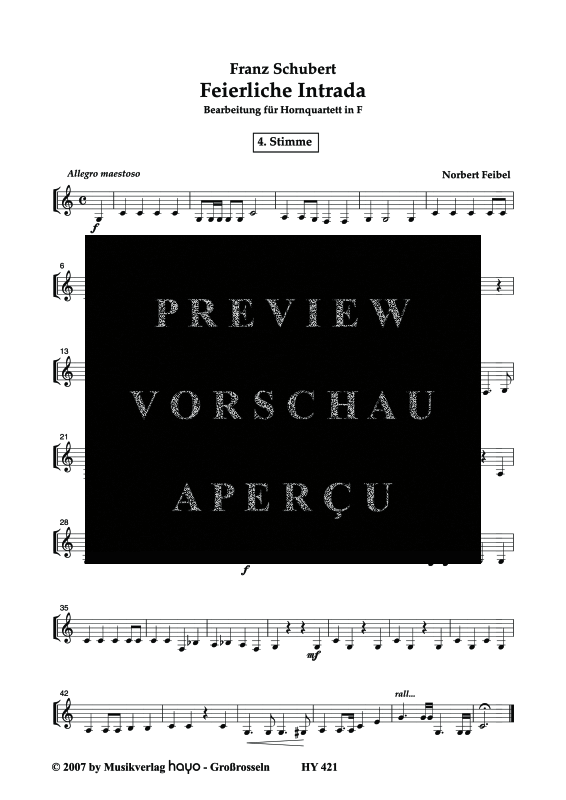 gallery: Feierliche Intrada, , (Horn Quartett)