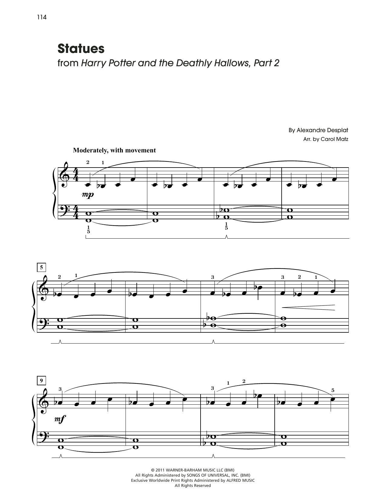 Produktbild zu: Statues (from Harry Potter) (arr. Carol Matz)