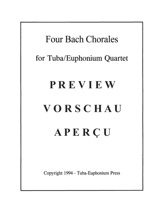 Product gallery: Page 3 of 21 Four Bach Chorales , , (Tuba Quartett EETT)