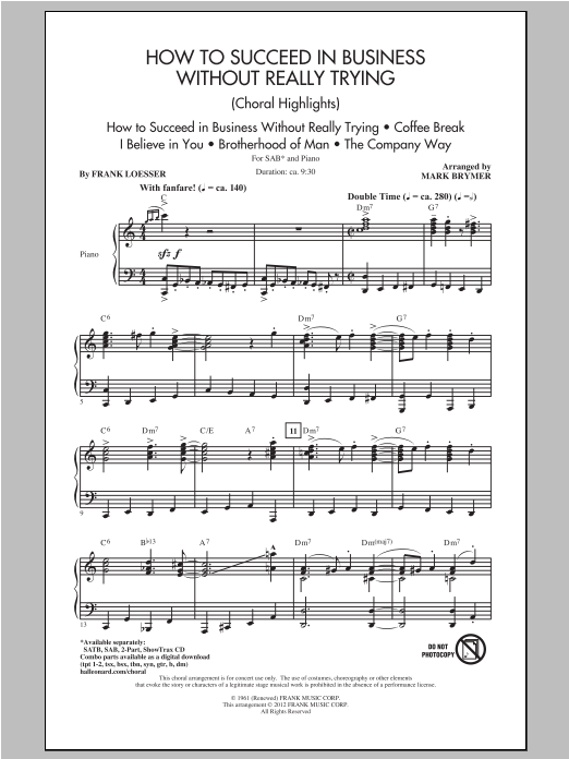Product picture to: How to Succeed In Business Without Really Trying (Medley)
