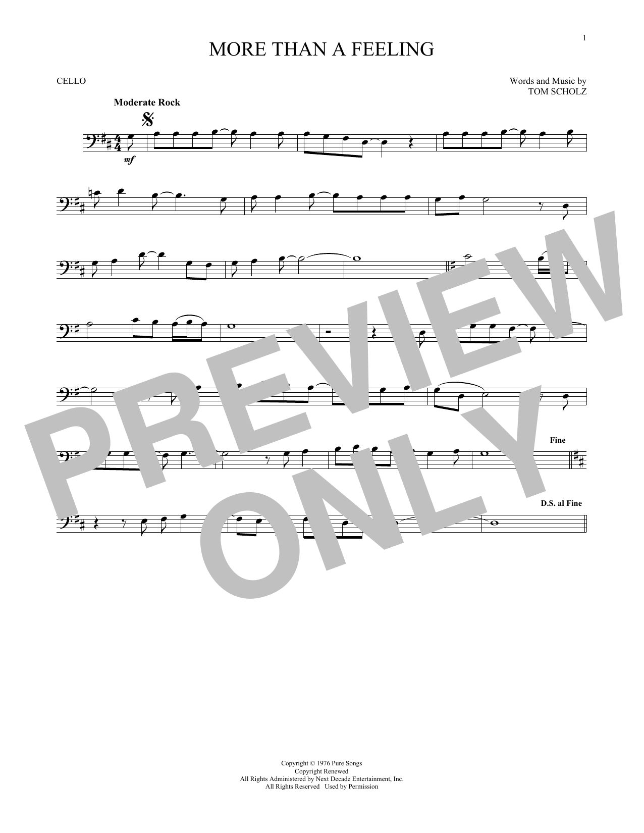 Produktgalerie: Seite 1 von 1 More Than A Feeling, Boston, Violoncello