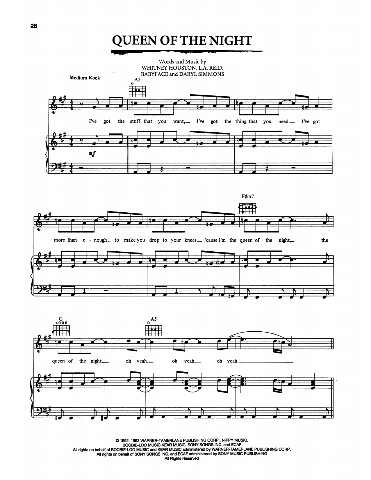 Produktbild zu: Queen Of The Night (from The Bodyguard)