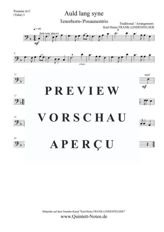 Product gallery: Page 10 of 10 Auld Lang Syne, , Tenor Horn Trio Or Trombone Trio