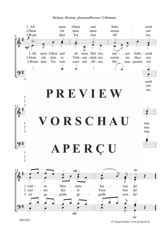 gallery: Heimat, Heimat, glanzumflossen, , Gemischter Chor