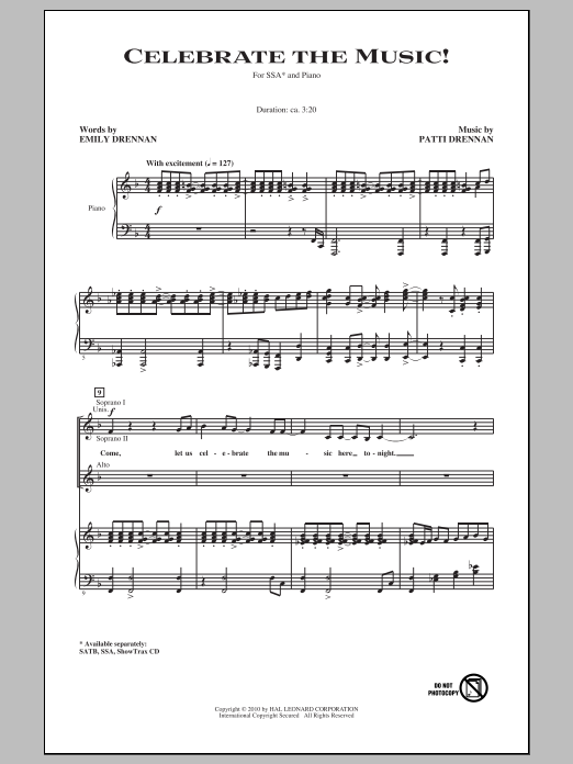 Produktgalerie: Seite 1 von 1 Celebrate The Music!, Patti Drennan, Chor