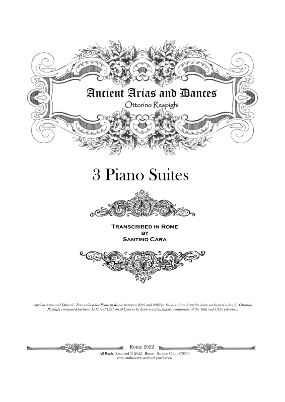 Produktbild zu: Ancient Arias and Dances - 3 Piano Suites - Complete ScoresOttorino Respighi