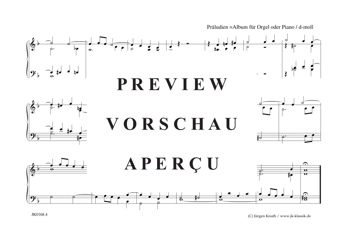 Product gallery: Page 5 of 11 Präludien D-Moll , , (organ/piano solo)